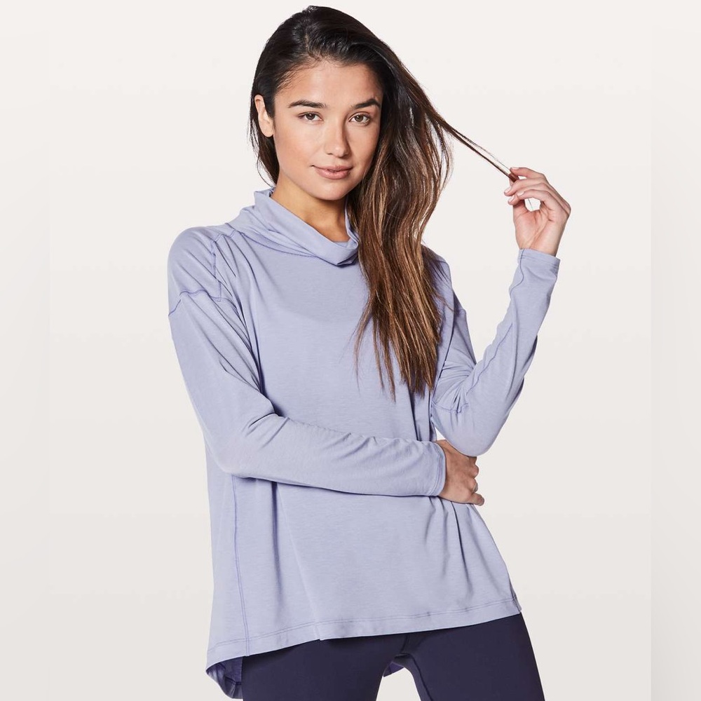 Lululemon See You in Savasana Long Sleeve Size 6 Heathered Misty Moon